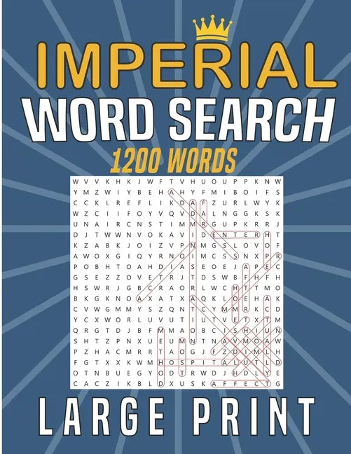 Imperial words search large print: Word search grid with 1200 Words for searching, book Gift for adults or teens - Paperback