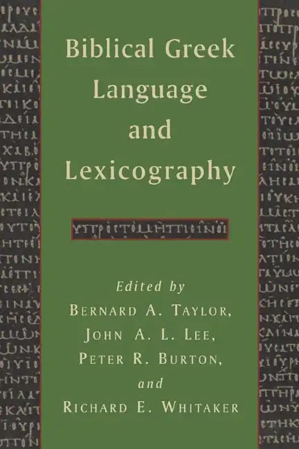 Biblical Greek Language and Lexicography - Paperback