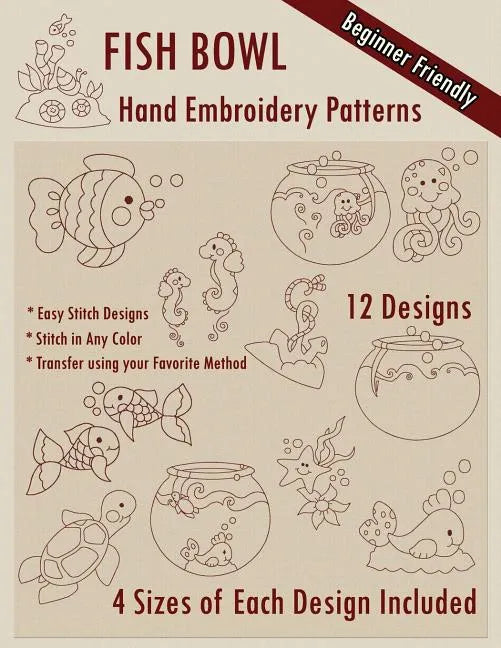 Fish Bowl Hand Embroidery Patterns - Paperback