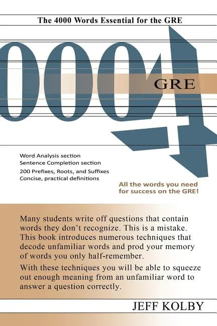 GRE 4000: The 4000 Words Essential for the GRE - Paperback