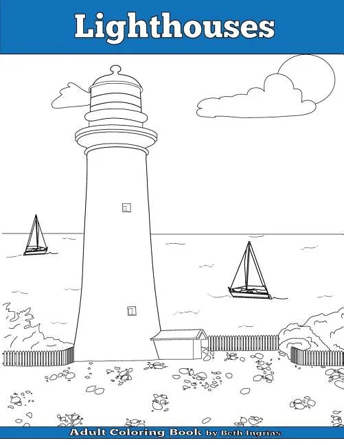 Lighthouses: Adult Coloring Book - Paperback