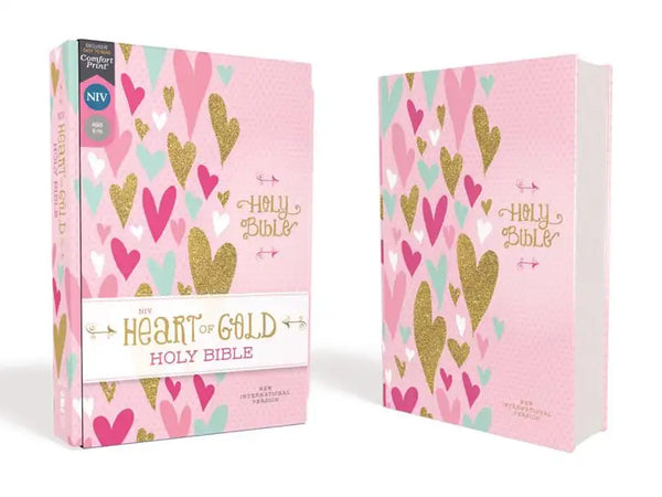 Niv, Heart of Gold Holy Bible, Hardcover, Red Letter Edition, Comfort Print - Hardcover