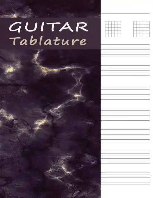 Guitar Tab Manuscript Book: Tablature Paper for Guitar Music & Songs - Purple Marble - Paperback