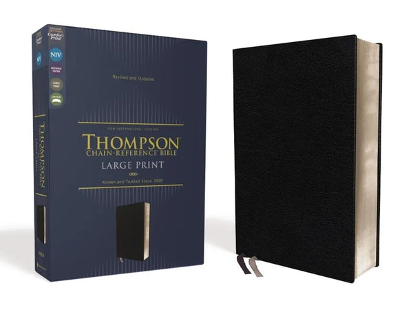 Niv, Thompson Chain-Reference Bible, Large Print, Bonded Leather, Black, Red Letter, Comfort Print - Bonded Leather