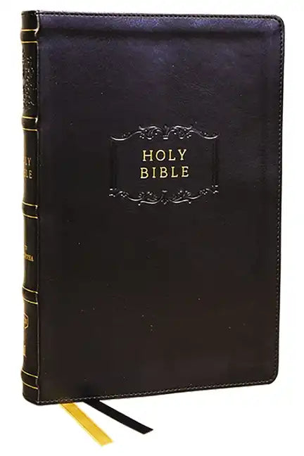 KJV Holy Bible with Apocrypha and 73,000 Center-Column Cross References, Black Leathersoft, Red Letter, Comfort Print (Thumb Indexed): King James Vers - Imitation Leather