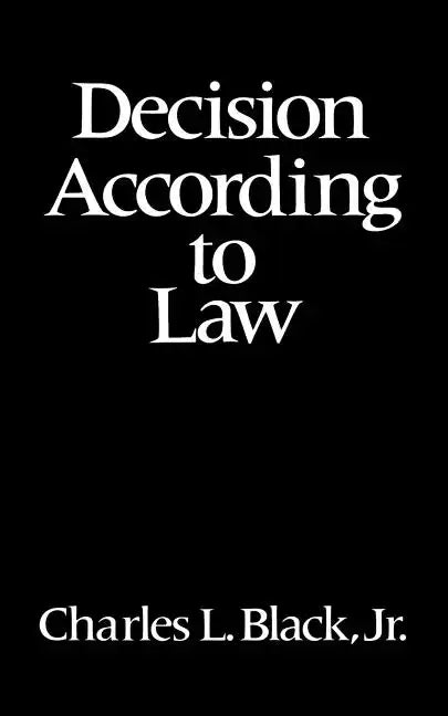 Decision According to Law - Paperback