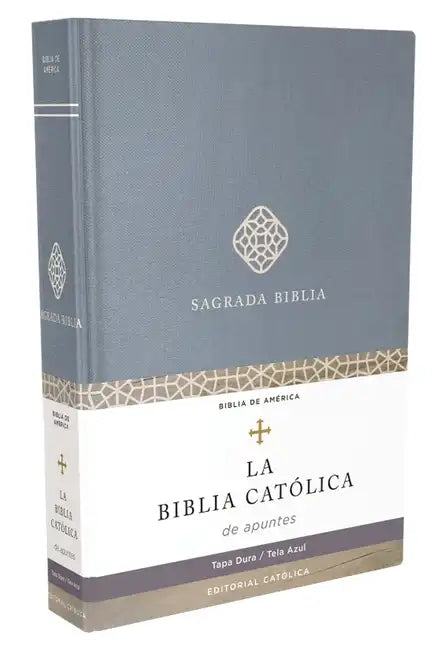 Biblia Católica, Edición Para Notas, Tapa Dura/Tela, Azul, Comfort Print - Hardcover