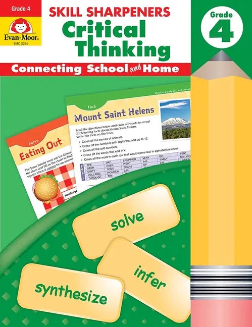 Skill Sharpeners: Critical Thinking, Grade 4 Workbook - Paperback