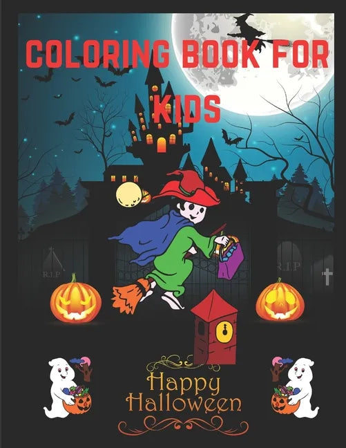 Happy Halloween coloring book for kids: Halloween coloring book for teens - Paperback