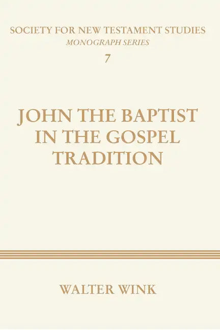 John The Baptist in the Gospel Tradition - Paperback