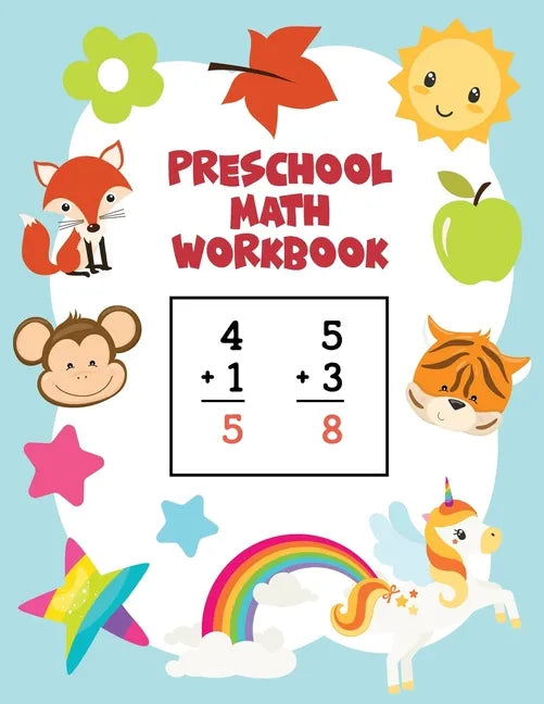 Preschool Math Workbook: Learn Numbers 1-20 with Number Tracing, Counting, Matching, Coloring, Simple Math Activities, Addition and Subtraction - Paperback