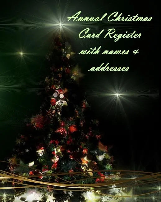 Annual Christmas Card Register with names & addresses - Paperback