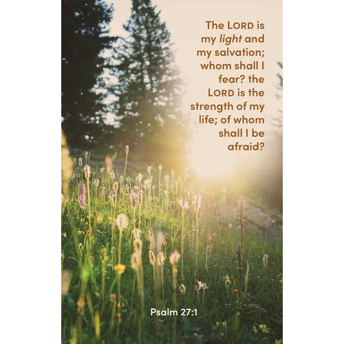 General Worship Bulletin: The Lord Is My Light (Package of 100): Psalm 27:1 (Kjv) - Paperback
