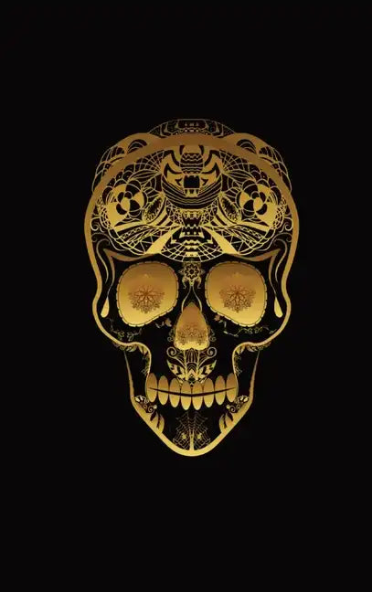 Glowing Golden Sugar Skeleton Skull Diary, Journal, and/or Notebook: Perfect for Fans of Astrology, Dark Magic, Fantasy, Halloween, Occult, Wicca, and - Hardcover
