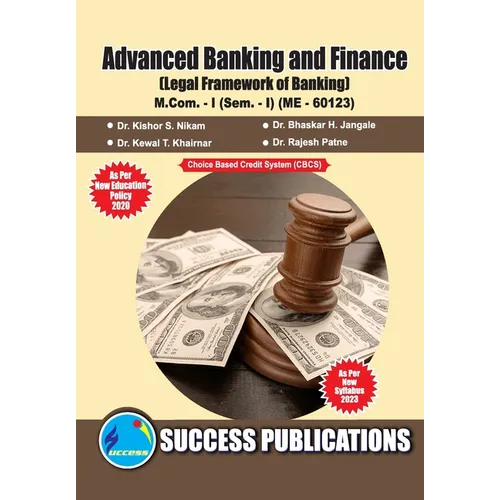 Legal Framework of Banking, First Year, M.Com, Sem-I-English - Paperback
