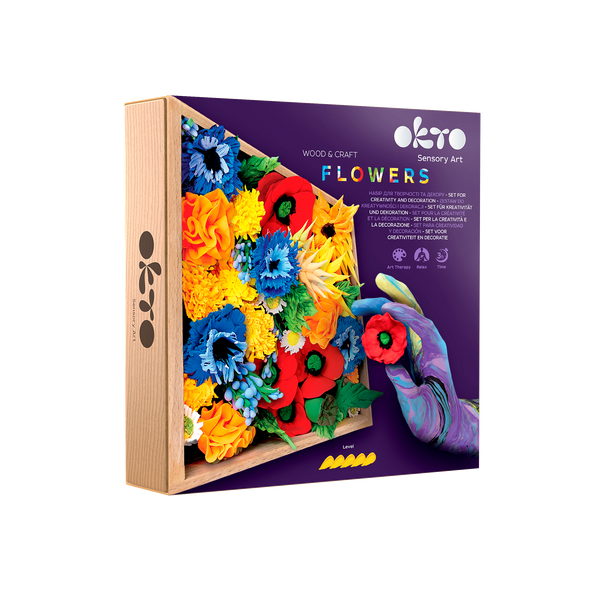 OKTO Sensory Art 3D Woodcraft “Freedom” – Succulent Craft Kit