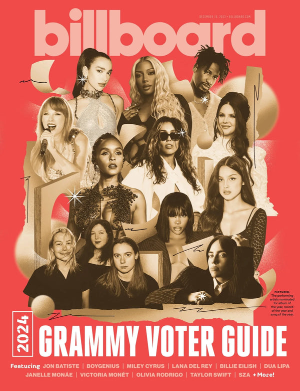 Billboard - 23.12.16 Edition: 2024 Grammy Voter Guide, Taylor Swift, Olivia Rodrigo, Miley Cyrus, Lana Del Rey, Billie Eilish, SZA, Dua Lipa, Boygenius, Jon Batiste, Janelle Monáe & Victoria Monét!