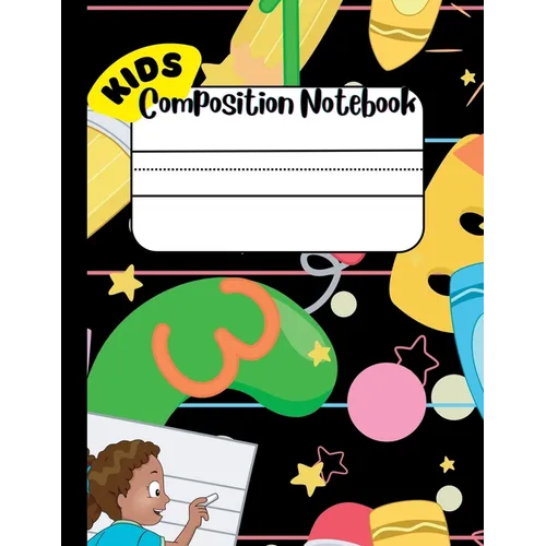 Composition Notebook for Kids: Draw and Write Journal for kids with Cut and Paste picture writing prompts, Fry's Sight Word List and Penmanship Practi - Paperback