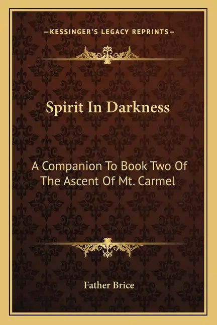 Spirit in Darkness: A Companion to Book Two of the Ascent of Mt. Carmel - Paperback