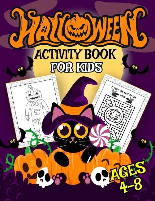 Halloween Activity Book for Kids Ages 4-8: Mazes And Coloring, Word Search, Halloween Workbook For Boys and Girls(Halloween Activity Book) - Paperback