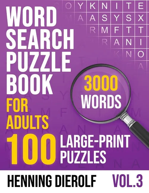 Word Search Book for Adults: 100 Large-Print English Puzzles - Paperback