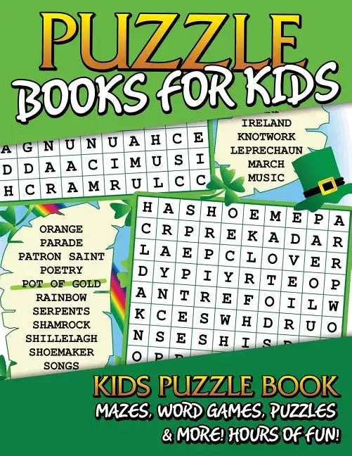Puzzle Books for Kids (Kids Puzzle Book: Mazes, Word Games, Puzzles & More! Hours of Fun!) - Paperback
