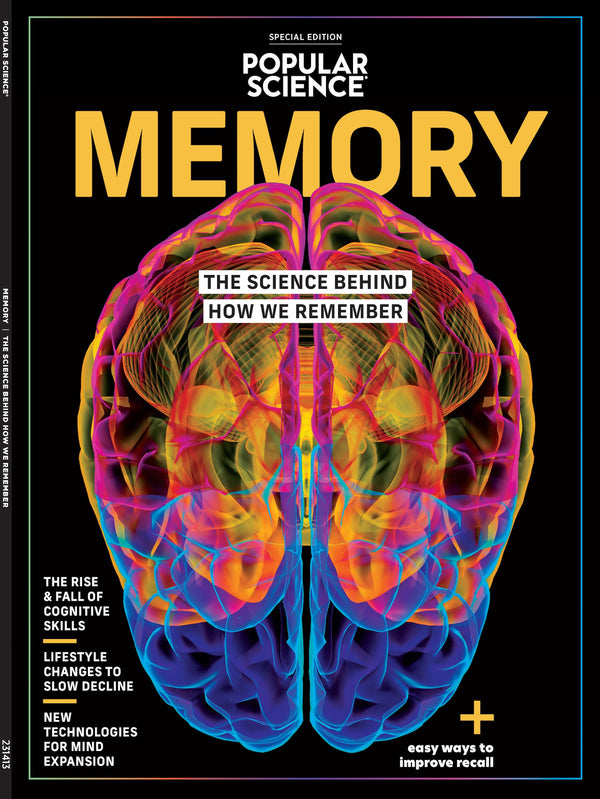 Popular Science - Memory, The Science Behind How We Remember: Cognitive Skills, Neurons, Brain Smog, Core Memories, Myths, Trauma, Stress, Loci Method, How To Slow Decline, New Technologies & Pets!