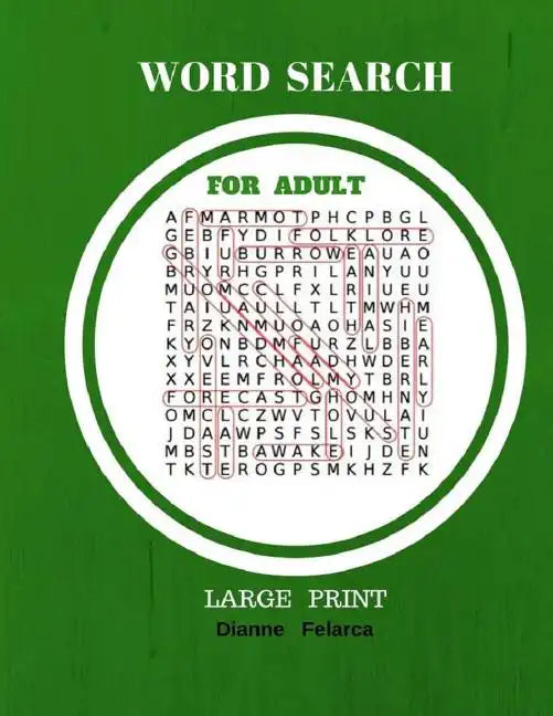 Word Search For Adult Large Print: Word Search For Adult Books 100 Puzzles - Paperback