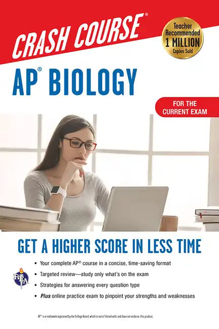 Ap(r) Biology Crash Course, Book + Online: Get a Higher Score in Less Time - Paperback