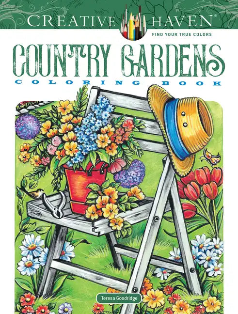 Creative Haven Country Gardens Coloring Book - Paperback