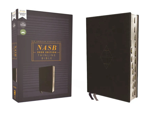 Nasb, Thinline Bible, Leathersoft, Black, Red Letter Edition, 2020 Text, Thumb Indexed, Comfort Print - Imitation Leather