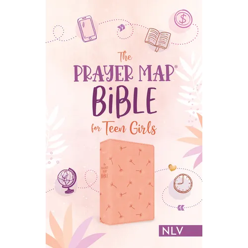 The Prayer Map Bible for Teen Girls Nlv [Coral Dandelions] - Imitation Leather