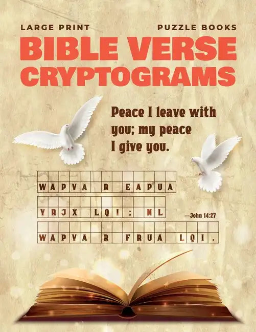 Large Print Bible Verse Cryptograms Puzzle Books: Cryptoquotes Puzzle Books for Adults - Paperback