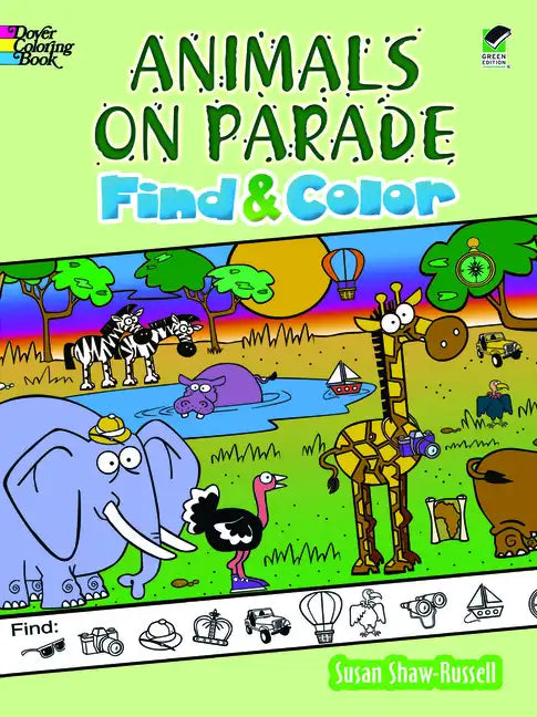 Animals on Parade Find and Color - Paperback