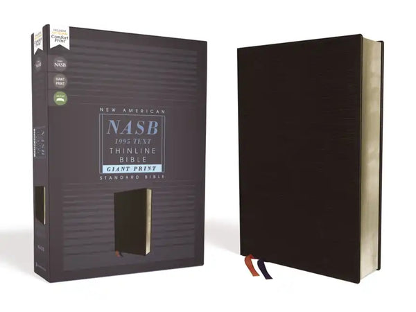 Nasb, Thinline Bible, Giant Print, Bonded Leather, Black, Red Letter Edition, 1995 Text, Comfort Print - Bonded Leather
