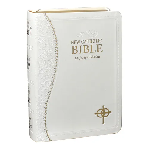 New Catholic Bible Med Print (Marriage) - Leather