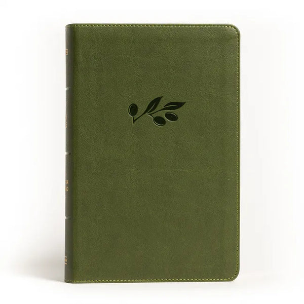 NASB Large Print Personal Size Reference Bible, Olive Leathertouch - Imitation Leather