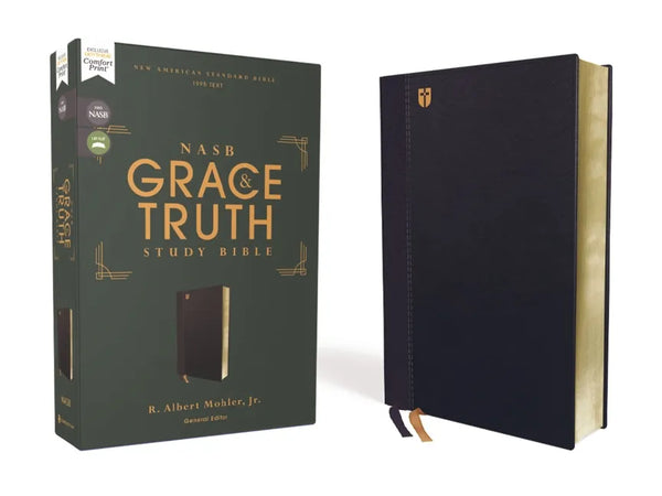 Nasb, the Grace and Truth Study Bible (Trustworthy and Practical Insights), Leathersoft, Navy, Red Letter, 1995 Text, Comfort Print - Imitation Leather