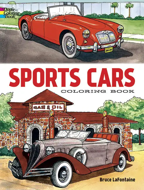 Sports Cars Coloring Book - Paperback