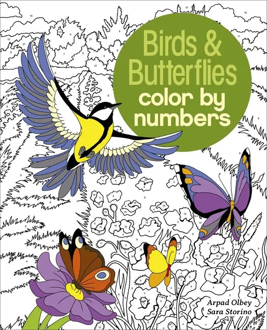 Birds & Butterflies Color by Numbers - Paperback