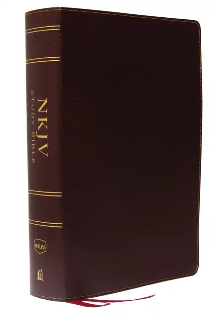 NKJV Study Bible, Bonded Leather, Burgundy, Full-Color, Comfort Print: The Complete Resource for Studying God's Word - Bonded Leather