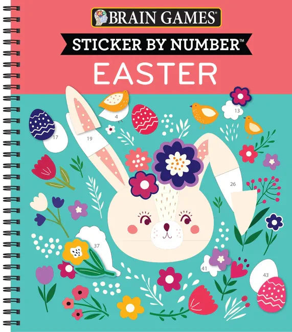 Brain Games - Sticker by Number: Easter - Spiral