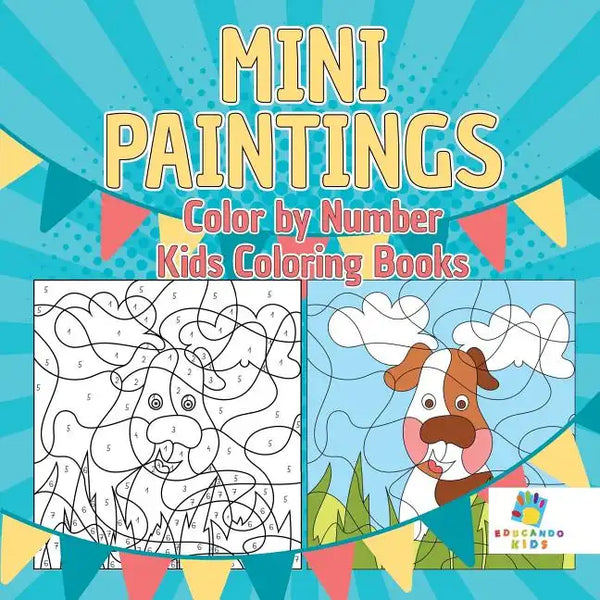 Mini Paintings Color by Number Kids Coloring Books - Paperback
