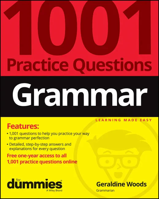 Grammar: 1001 Practice Questions for Dummies (+ Free Online Practice) - Paperback