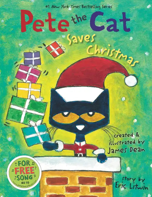 Pete the Cat Saves Christmas: Includes Sticker Sheet! a Christmas Holiday Book for Kids - Hardcover