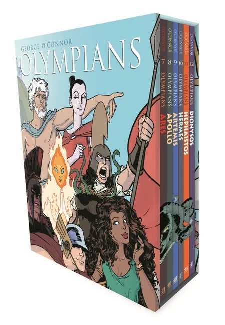 Olympians Boxed Set Books 7-12: Ares, Apollo, Artemis, Hermes, Hephaistos, and Dionysos - Hardcover