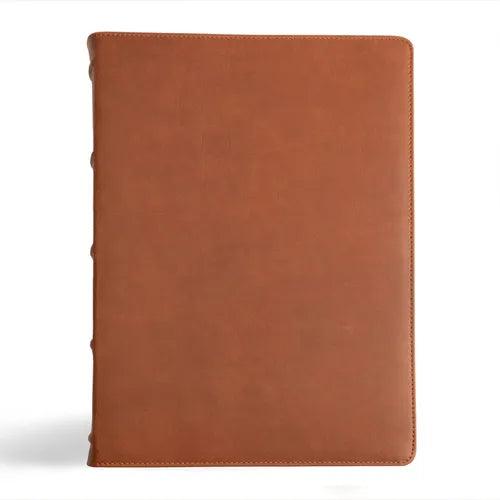 CSB Verse-By-Verse Reference Bible, Holman Handcrafted Collection, Marbled Tan Premium Calfskin - Leather