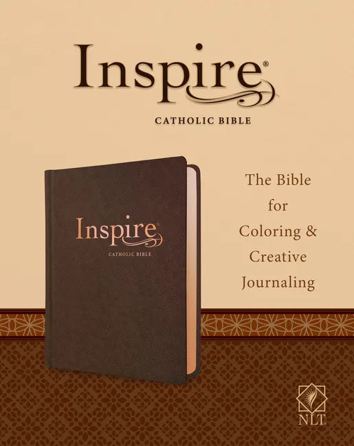Inspire Catholic Bible NLT (Leatherlike, Dark Brown): The Bible for Coloring & Creative Journaling - Imitation Leather