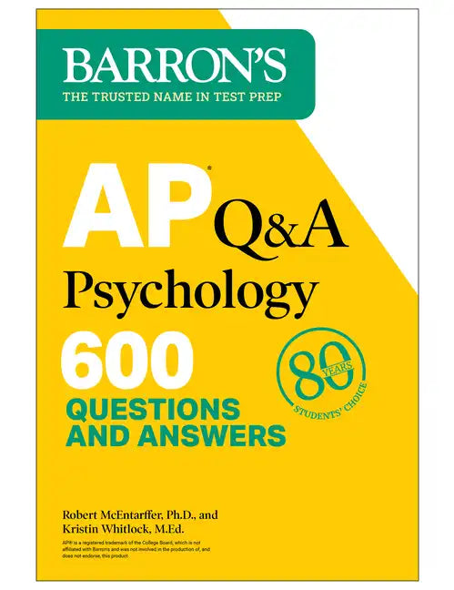 AP Q&A Psychology, Second Edition: 600 Questions and Answers - Paperback