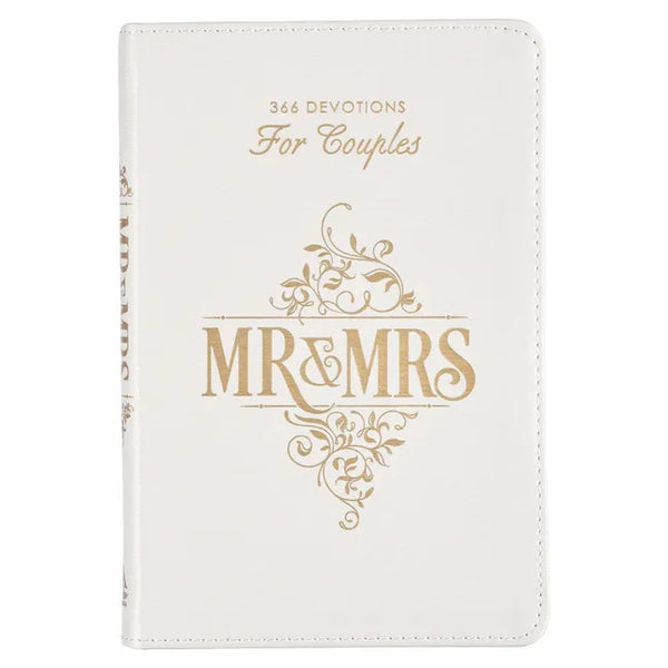 Gift Book Mr. & Mrs. White Faux Leather - Leather